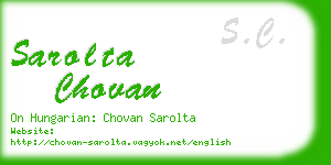 sarolta chovan business card